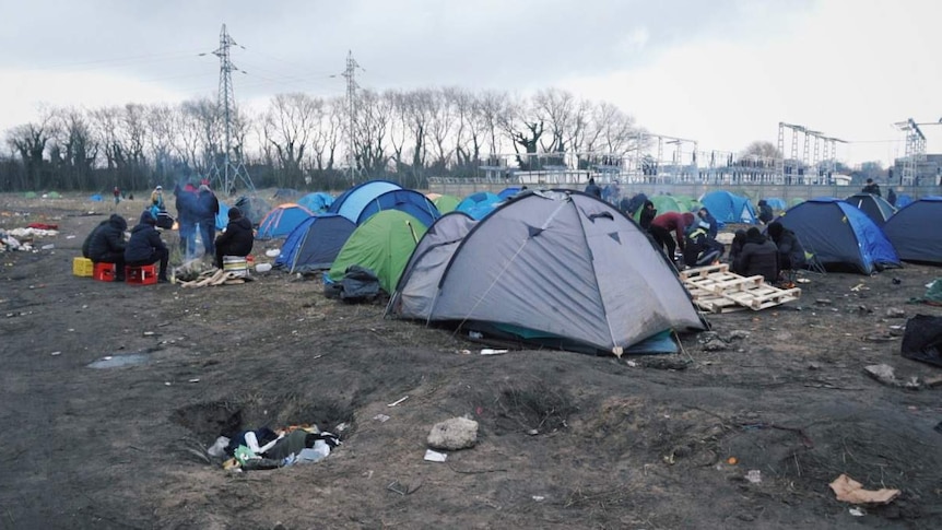 A migrant camp in Calais.
