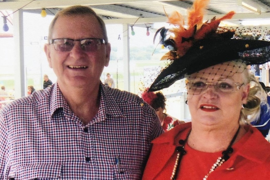 Russell Winks and his wife at the Warwick races in 2016