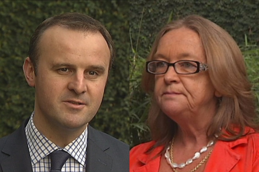ACT Chief Minister Andrew Barr and Police Minister Joy Burch.