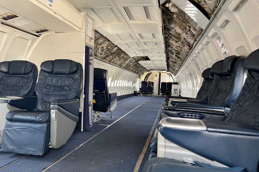Inside the grounded Boeing jet 