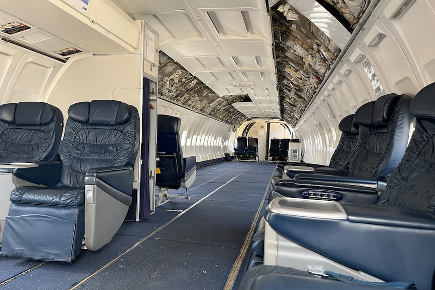 Inside the grounded Boeing jet 