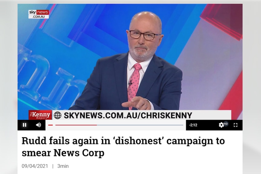 Still of an online video featuring Chris Kenny on the Sky News website 