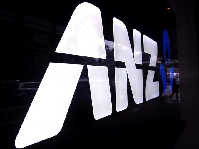 ANZ logo outside the bank.