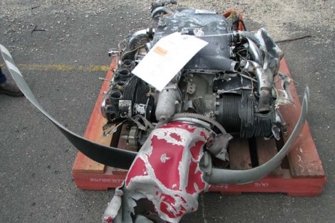 An aircraft engine and propeller recovered from the scene of a plane crash off Barwon Heads.