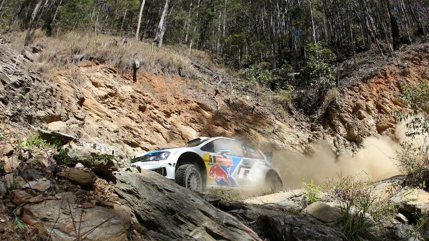 World Rally Championship car on Coffs Coast forest road