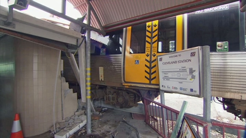 A passenger train crashed into Cleveland Station