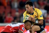 Christian Leali'ifano meets the Lions defence