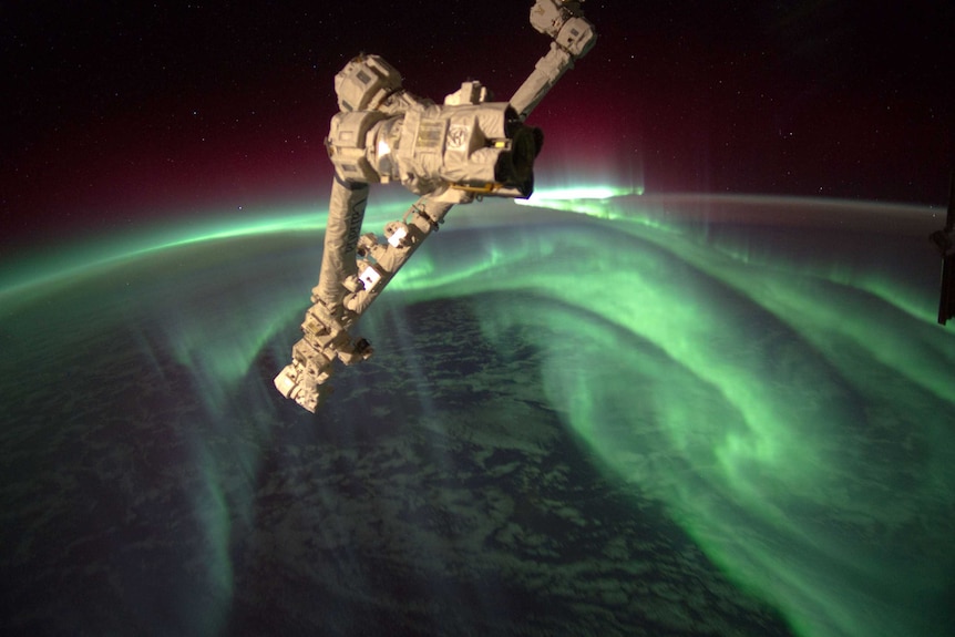 Aurora Australis, seen from the International Space Station in 2012