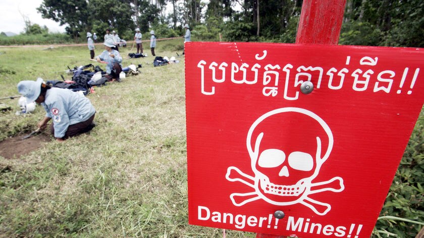 Women deminers at work in Cambodia