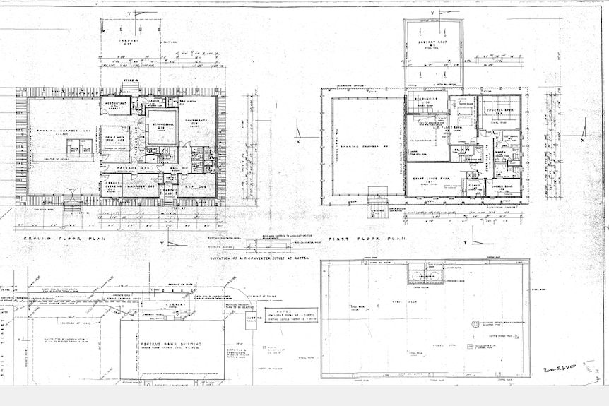 Floor plans of a building.
