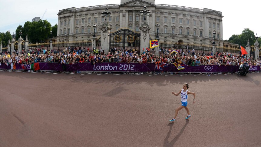 Russia's Olga Kaniskina on the way to an Olympic silver medal in women's 20km walk in London 2012.