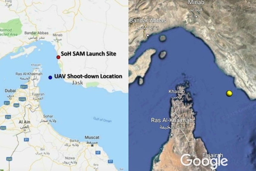Map US and Iran