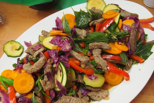 A stir fry made with boab leaves.