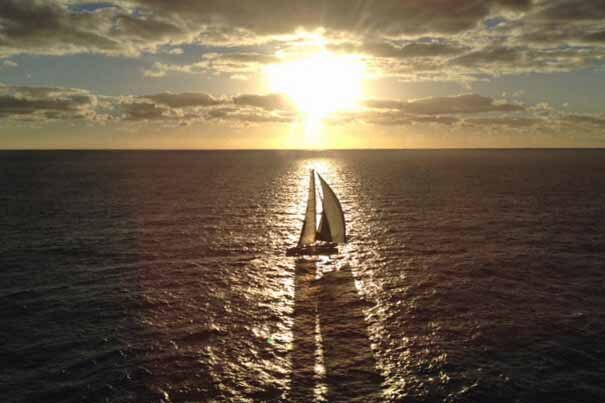 Ragamuffin Loyal sails down the New South Wales coast during the Sydney-Hobart yacht race.