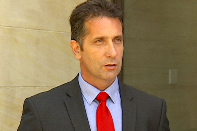 Paul Papalia speaking during a TV interview.