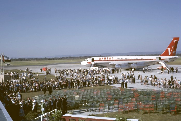 The opening of Perth Airport terminal in 1962