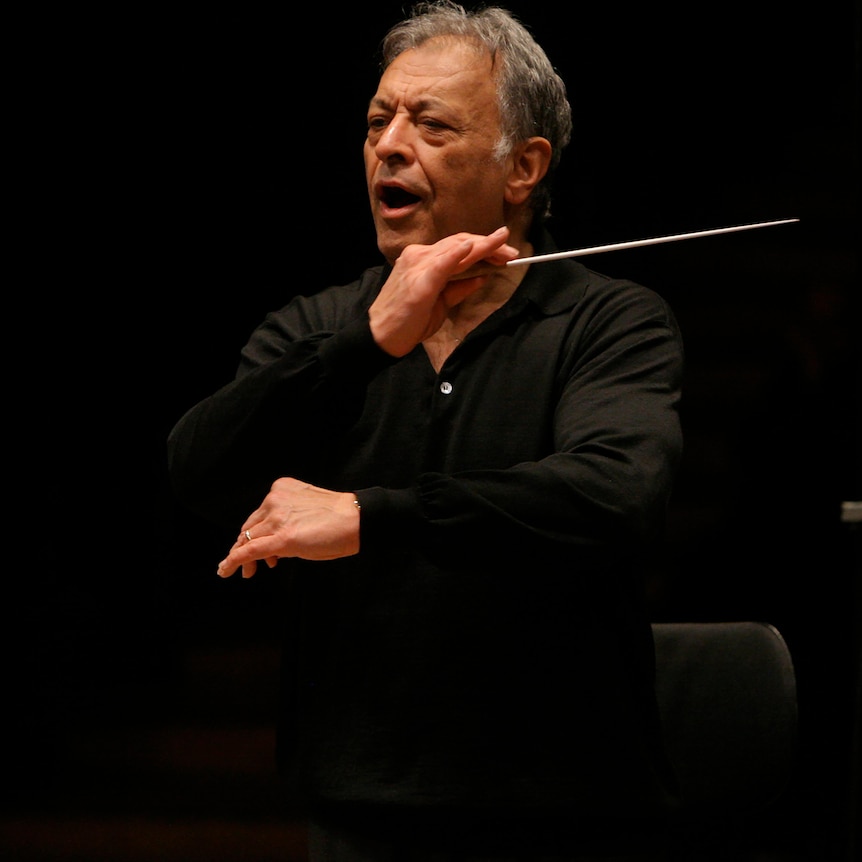 Maestro Zubin Mehta conducting.