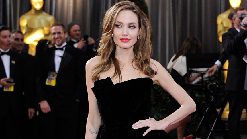 Angelina Jolie on the red carpet at the Oscars