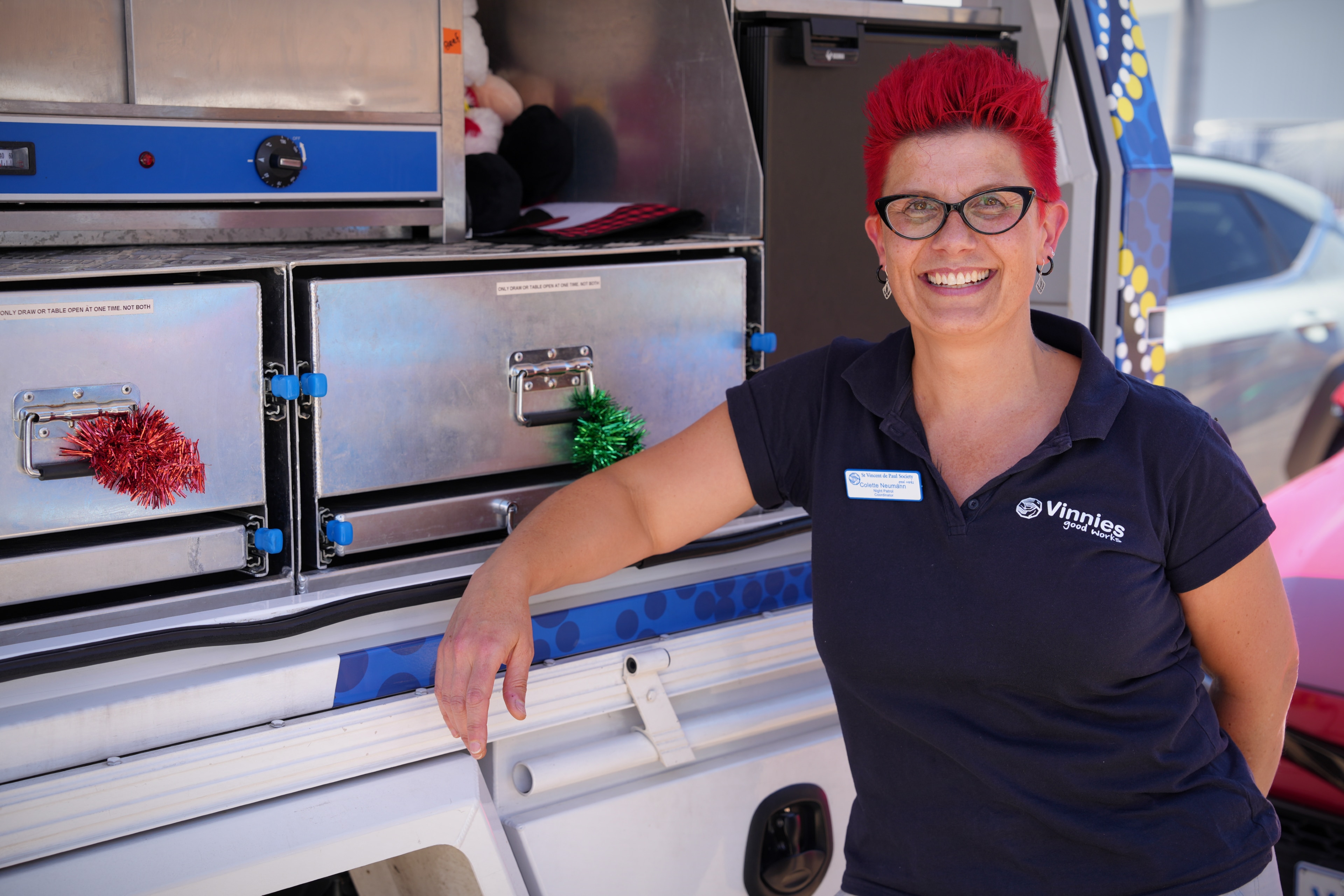 Colette Neumann, coordenadora da patrulha noturna de Vinnies