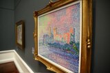 Impressionist painting hangs on the wall of the Art Gallery of SA.