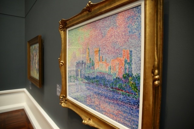 Impressionist painting hangs on the wall of the Art Gallery of SA.