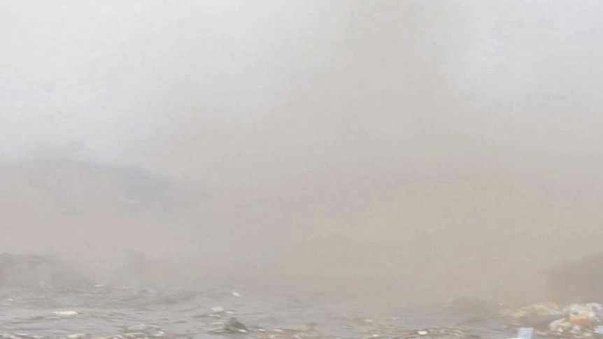 Houses and cars swept out to sea in Kesennuma city