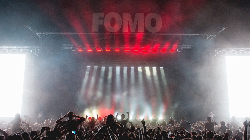 The main stage at FOMO Festival in Sydney, 2018