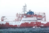 Aurora Australis grounded after a blizzard