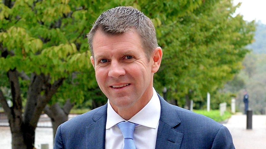 Mike Baird is in town today to announce land in Newcastle's heavy rail corridor will be up for grabs for development.