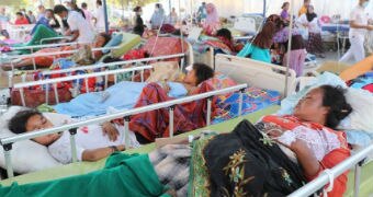 Hospital patients in an emergency room.