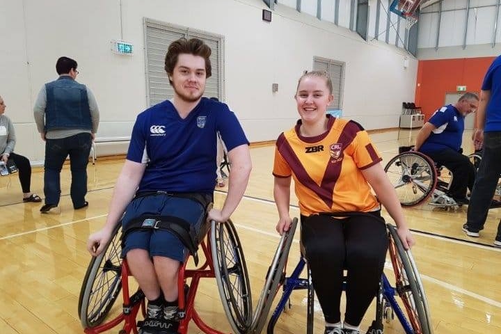 Liam Luff  and Emily Becroft's relationship has grown through the years of playing wheelchair Rugby League together.