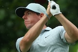 Rory McIlroy drives at PGA Championship