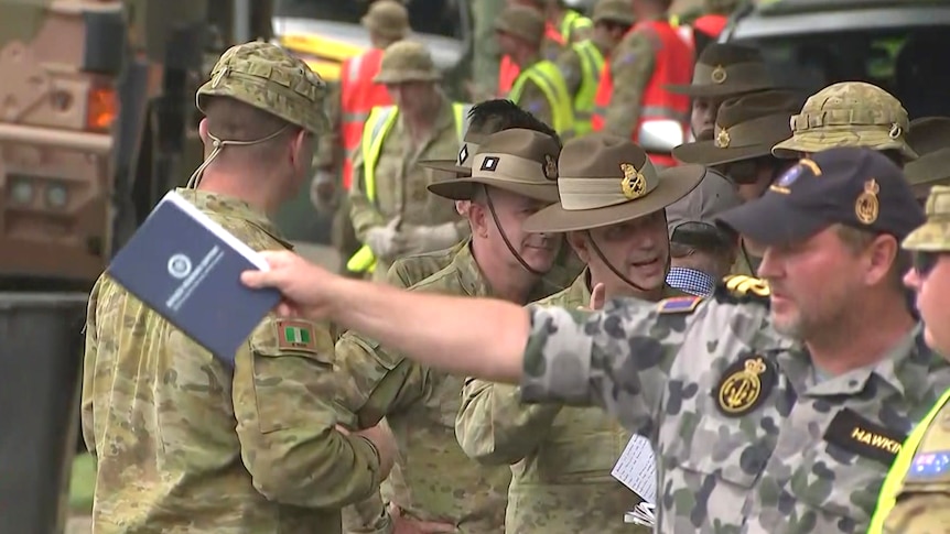 ADF personnel helping with flood clean-up in Brisbane