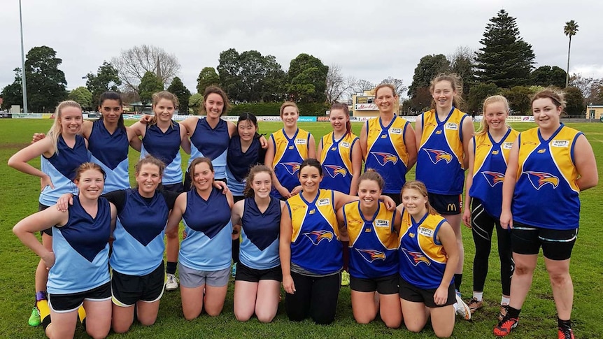Women's Aussie Rules trial game in Mount Gambier