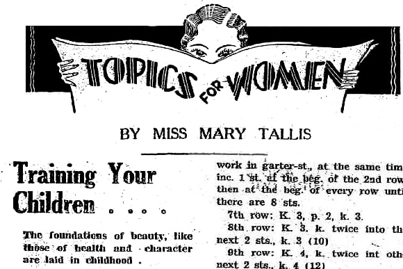 Topics for women advice column in a newspaper