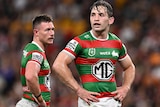 Cameron Murray looks dejected during South Sydney's loss to Brisbane Broncos in round two of the 2024 NRL season.
