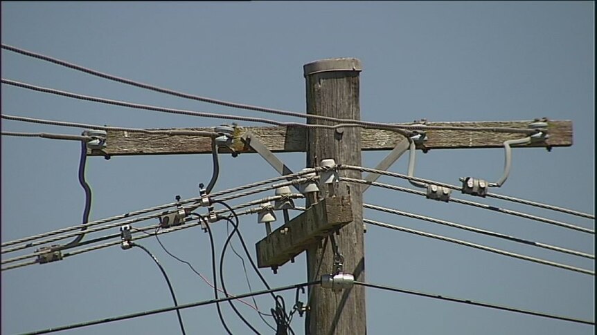 Electric poles and wires