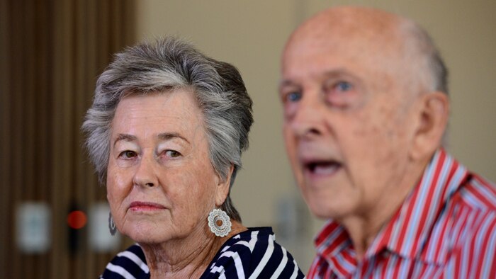 Lois and Juris Greste speak to the media in Brisbane on Thursday January 30, 2014