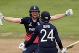 England's Anya Shrubsole celebrates victory over South Africa at Women's World Cup