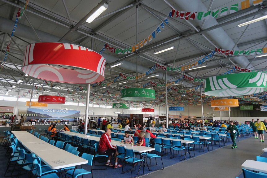 Dining hall of Glasgow 2014 athletes village