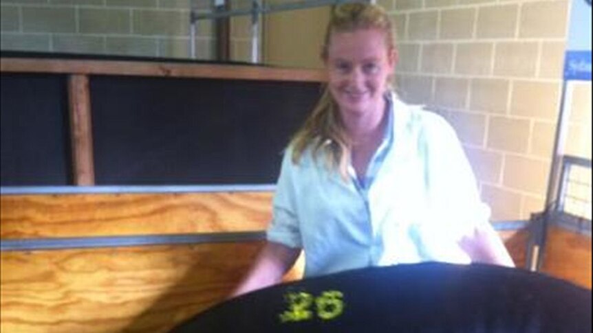 Louise Smith with best pig in show