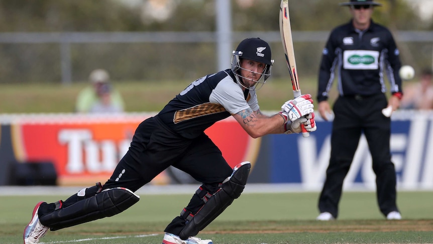 Luke Ronchi batting for the New Zealand XI