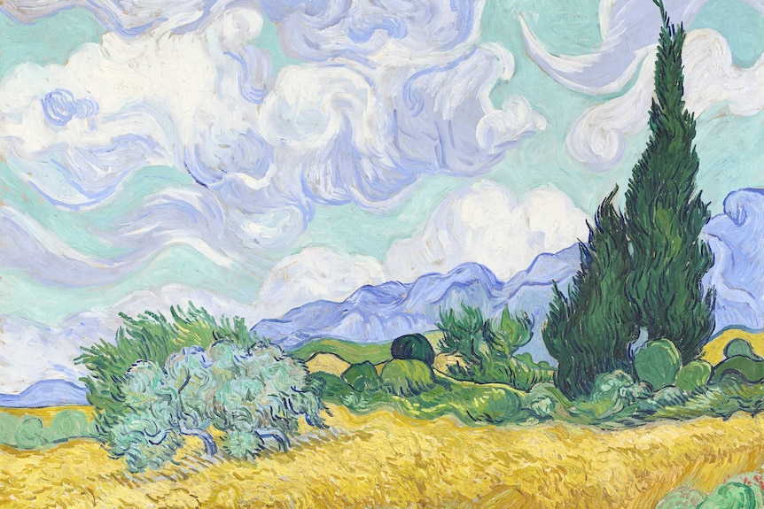 Wheatfield with Cypresses by Vincent Van Gogh