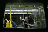 Shattered windows on Rio Games bus