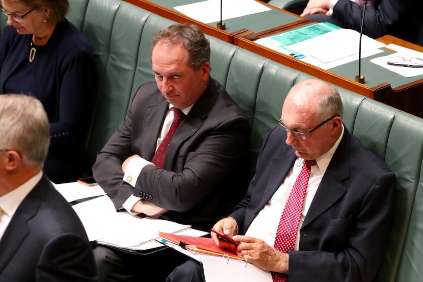 Warren Truss and Barnaby Joyce in Parliament