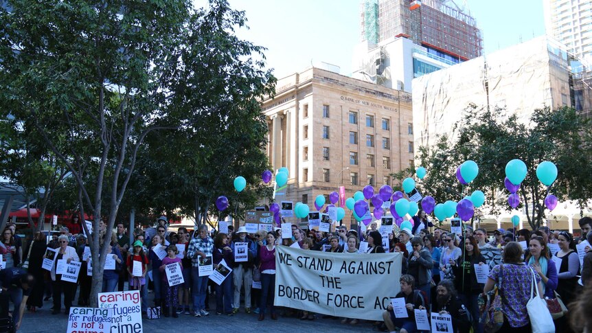 Crowd at Rally Against Border Force Act