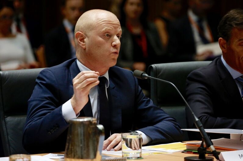 Commonwealth Bank CEO Ian Narev answers questions during a parliamentary inquiry into the financial services sector.