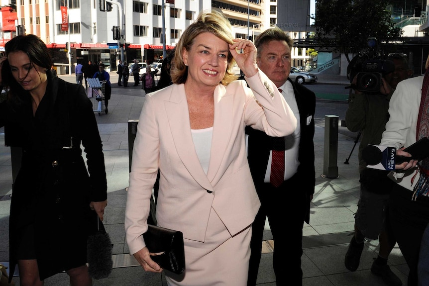 Anna Bligh arrives at Queensland Health payroll inquiry.