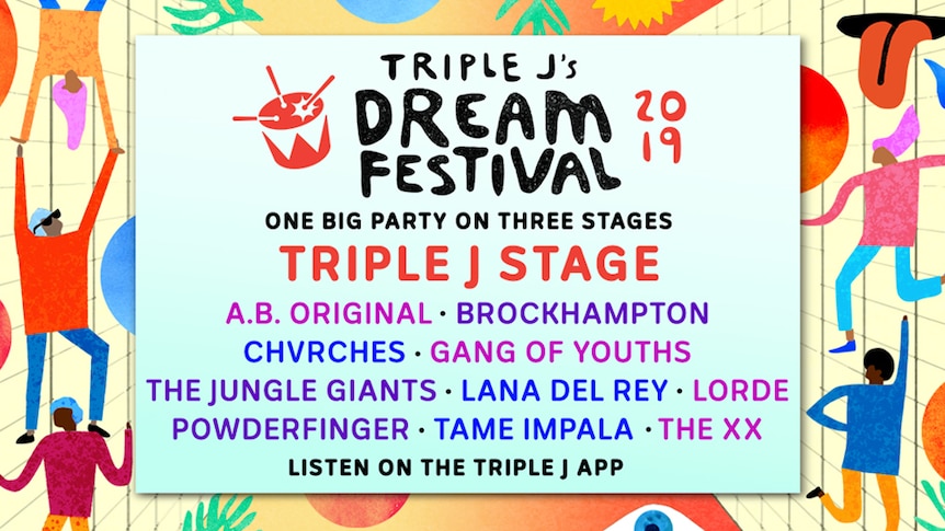 triple j Dream Festival artwork for triple j stage