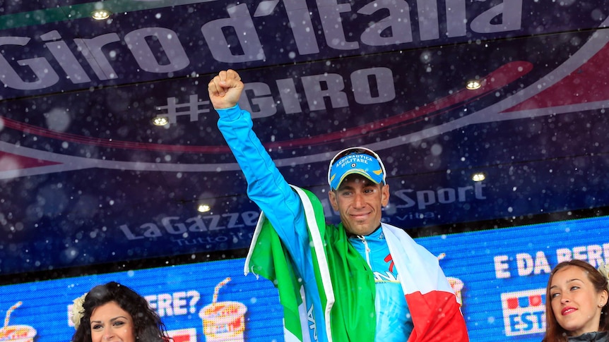 Nibali celebrates as Giro win approaches